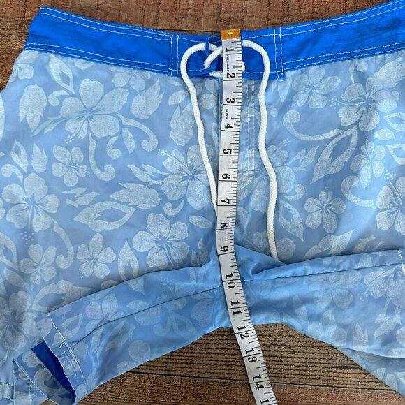 C-ya in California Women's Size XL Vintage Board Shorts in Blue Hawaiian Print - Picture 3 of 7